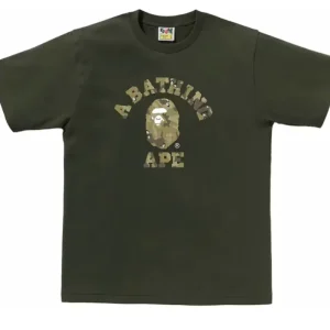 Bape Bitmap College Tee Olivedrab