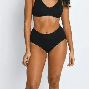 Lot de 3 culottes emboîtantes taille haute en coton - Noir