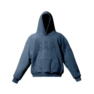 Yeezy Gap Dove Shrunken Hoodie Dark Blue